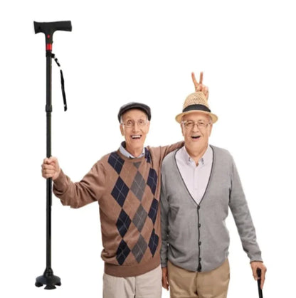 Adjustable Aluminum Folding Cane with Built-in Alarm System