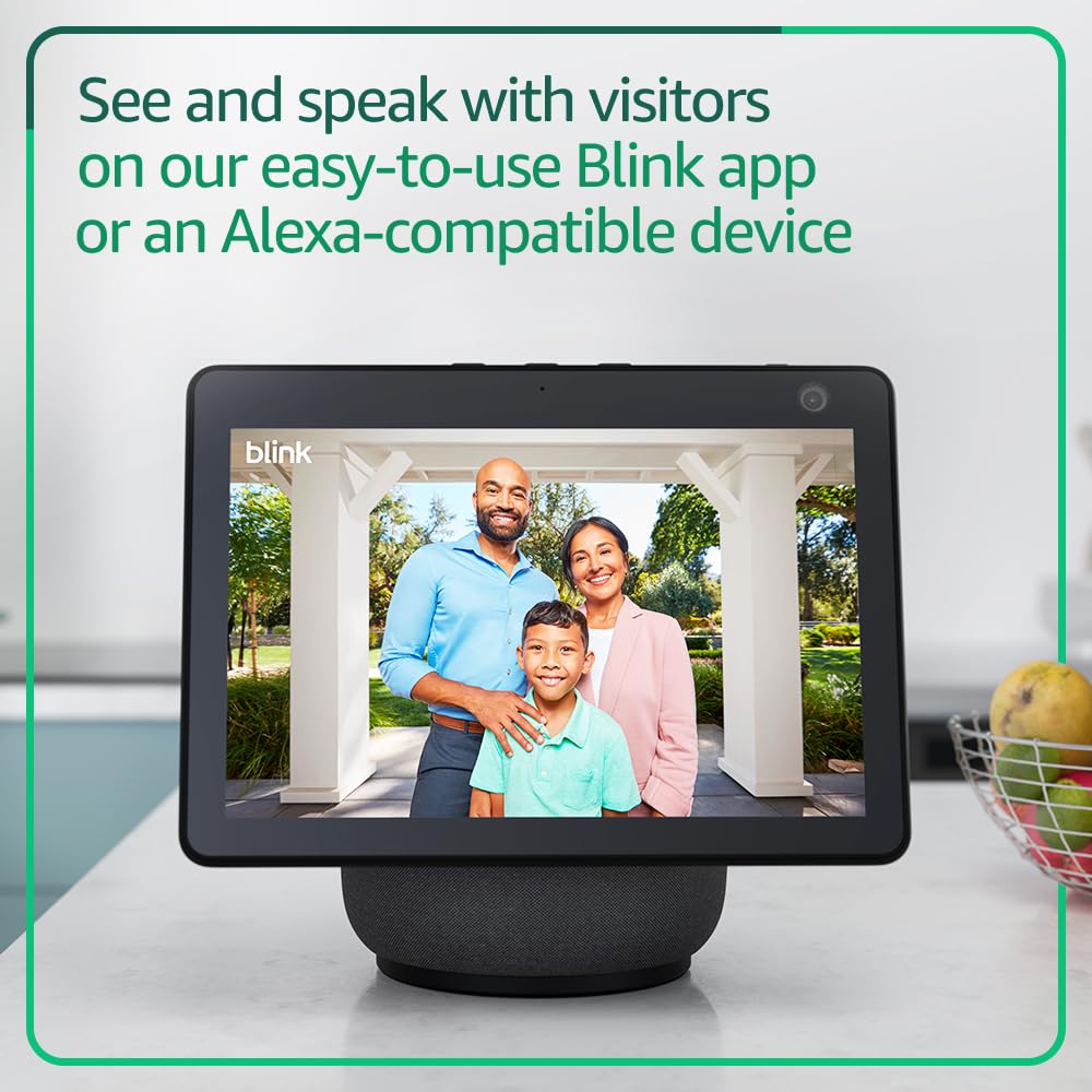 All-new Blink Video Doorbell + Outdoor 4 – Wireless smart security cameras, head-to-toe HD view, two-year battery life. Sync Module Core included – 3 camera system + Video Doorbell