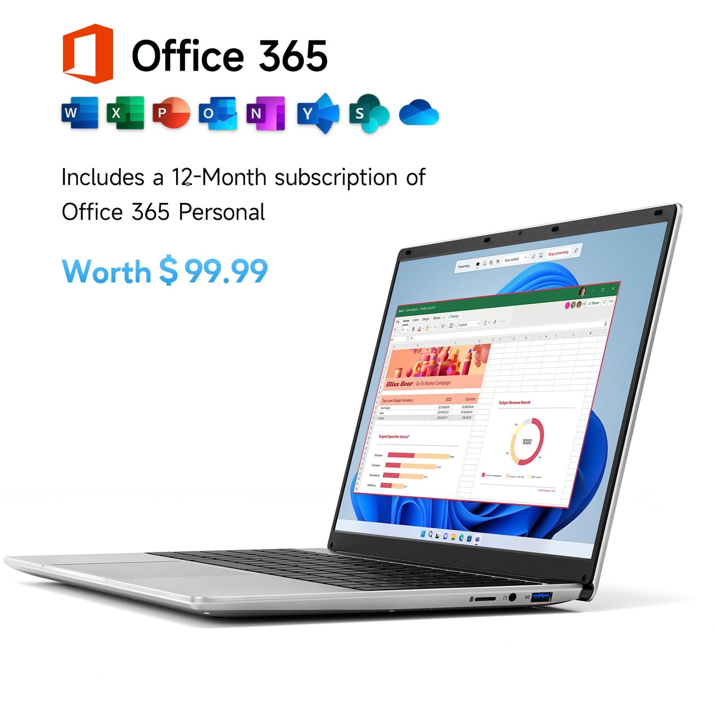 jumper Laptop, 12GB RAM 640GB ROM, Office 365-1 Year 5305U Processor, 15.6 Inch Computer, FHD IPS Screen, 38Wh Battery, 2 Stereo Speakers, USB3.0 * 2, HDMI, for Business and Students.