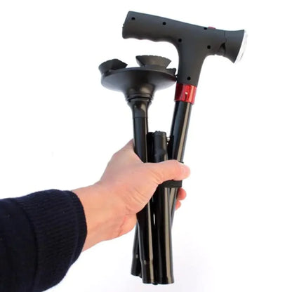 Adjustable Aluminum Folding Cane with Built-in Alarm System